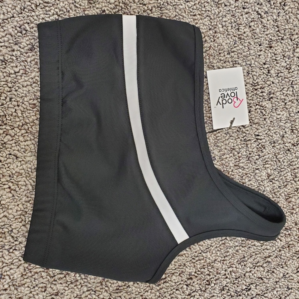 Black halter sports bra